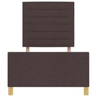 Bedframe met hoofdeinde Donkerbruin 80 x 200 cm Stof - thumbnail