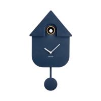 Wall Clock Modern Cuckoo Dark Blue - thumbnail