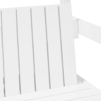 Kinderbed met huisje en bankje massief grenenhout wit 100x200cm - thumbnail