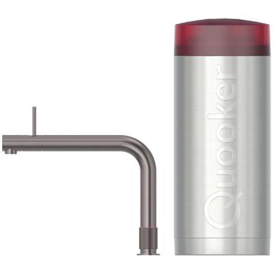 Quooker Front Keukenkraan Set - Kokend Warm- en Koud Water - Gunmetal - Inclusief COMBI Reservoir