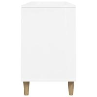 Schoenenkast 102x36x60 cm bewerkt hout hoogglans wit - thumbnail
