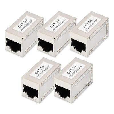 Digitus DN-93905-5 Digitus CAT 6A modulaire koppeling, afgeschermd - 5 stuks DN-93905-5 RJ45, behuizing (koppeling) Aantal polen (sensoren) 8 Zilver 5 stuk(s)