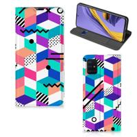 Samsung Galaxy A51 Stand Case Blokken Kleurrijk - thumbnail