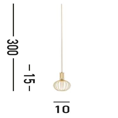 Searchlight 1-lichts hanglampSuspension goud - 77651GO
