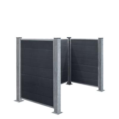 Kliko Ombouw Composiet - Leigrijs - 2 Containers - Futura 4 - Op Fundering