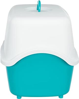 TRIXIE KATTENBAK VICO TURQUOISE / WIT 56X40X40 CM