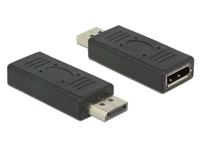 DeLOCK 2xDisplayport > 1.2 Displayport 1.2 female poort beschermer Zwart - thumbnail