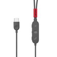 Lenovo Go USB-C in-ear hoofdtelefoon met actieve ruisonderdrukking - stormgrijs - computergecertificeerd - licht en draagbaar - geïntegreerde onafhankelijke microfoon - digitale audio USB-C - thumbnail