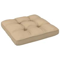VidaXL Palletkussen 58x58x10 cm stof beige - thumbnail