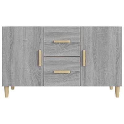 Dressoir 100x36x60 cm bewerkt hout grijs sonoma eikenkleurig Dressoir 100x36x60 cm bewerkt hout grijs sonoma eikenkleurig