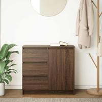 Dressoir met lade 71x35x65 cm spaanplaat bruin eikenkleurig - thumbnail