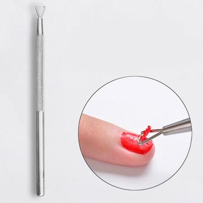 3 STKS RVS nagel gereedschap staal duwen en verwijderen nagellak lijm fototherapie lijm Losmes