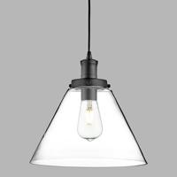 Searchlight HanglampPyramid Ø 29cm zwart - 3228BK - thumbnail