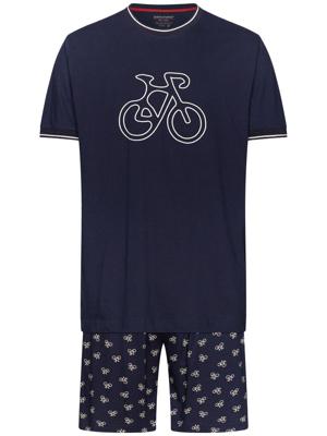 Heren shortama fiets katoen