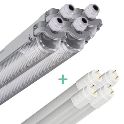 4 PACK - LED's Light LED TL 4 armaturen met lampen 150 cm - Koud wit licht 6500 K - Waterdicht - Complete set - 4 stuks