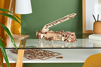 Eco Wood Fire Truck 3D Puzzel houten modelbouw DIY Knutselen
