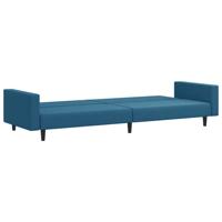 2-delige Loungeset fluweel blauw - thumbnail