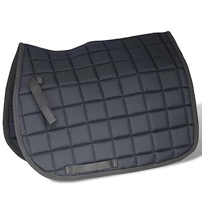 Echt lederen paardrijzadel 16" 14 cm (5-in-1 set, zwart)