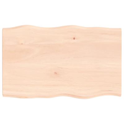Bureaublad 80x50x2 cm onbehandeld massief eikenhout Bureaublad 80x50x2 cm onbehandeld massief eikenhout