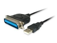 Equip 133383 usb to parallel adapter cable, usb 2.0 -> ieee1284, male/male, black - thumbnail