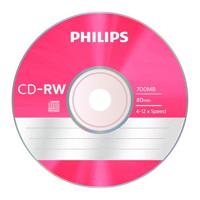 Philips CD-RW High-speed (700 MB / 80 minuten, 4-12x snelheid, 5 stuks gekleurde Slim Line Case, herschrijfbaar / overschrijfbaar) - thumbnail