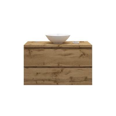 Badkamermeubelset Gliss Zeus 100 cm Rustiek Eiken Met Waskom