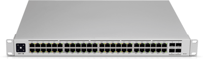 Ubiquiti Networks UniFi Pro 48-Port PoE Managed L2/L3 Gigabit Ethernet (10/100/1000) Zilver 1U Power over Ethernet (PoE) Ubiquiti Networks UniFi Pro 48-Port PoE Managed L2/L3 Gigabit Ethernet (10/100/1000) Zilver 1U Power over Ethernet (PoE)