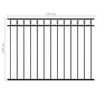 Schuttingpaneel staal 1,7x1,2 m zwart - thumbnail