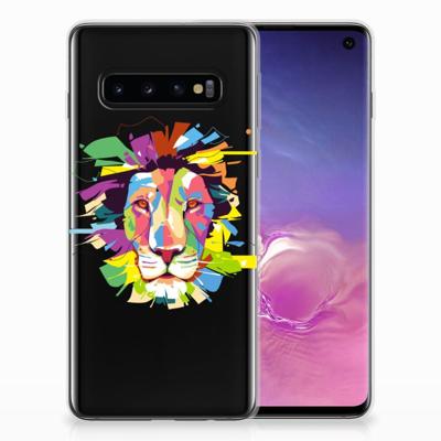 Samsung Galaxy S10 Telefoonhoesje met Naam Lion Color Samsung Galaxy S10 Telefoonhoesje met Naam Lion Color