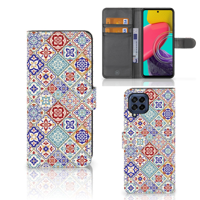 Samsung Galaxy M53 | Bookcase | Tiles Color - thumbnail