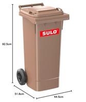 SULO 9000466095 Prullenbak 80 l Kunststof (l x b x h) 448 x 530 x 945 mm Bruin 1 stuk(s) - thumbnail