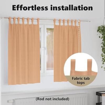 VidaXL Zwart-out gordijnen met ringen 2 pcs licht bruin 140 x 140 cm