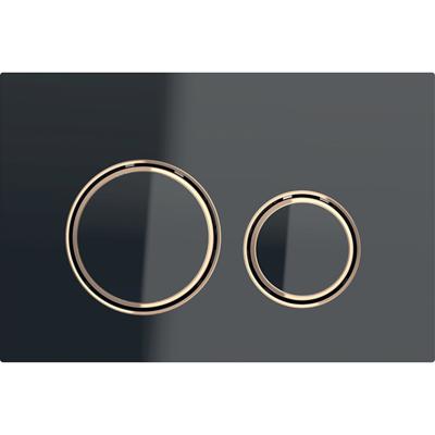 Bedieningsplaat Geberit Sigma 50 Round voor 2-toets Spoeling Rosé Goud / Zwart - thumbnail