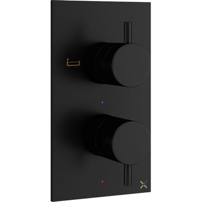 Crosswater MPRO badkraan - inbouw - verticaal - mat zwart sw385368/sw385437 Crosswater MPRO badkraan - inbouw - verticaal - mat zwart sw385368/sw385437