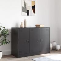 Dressoir 99x39x73 cm staal zwart - thumbnail
