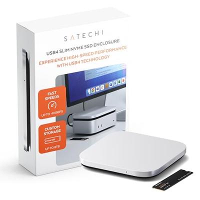 Satechi USB4 Slim NVMe SSD Enclosure - Silver Satechi USB4 Slim NVMe SSD Enclosure - Silver