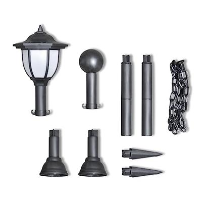 Hekwerk met 2 solarlampen Hekwerk met 2 solarlampen
