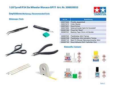 Tamiya 300020053 Tyrrell P34 Six Wheeler Monaco GP77 Auto (bouwpakket) 1:20 Tamiya 300020053 Tyrrell P34 Six Wheeler Monaco GP77 Auto (bouwpakket) 1:20