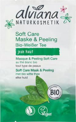 Alviana Soft care mask & peeling met biologisch witte thee 2 Stuks Alviana Soft care mask & peeling met biologisch witte thee 2 Stuks