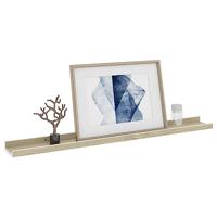 Wandschappen 2 st 80x9x3 cm wit en sonoma eikenkleurig - thumbnail