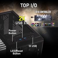 PC Behuizing - BITFENIX - Apollo ARGB - Zonder voeding - Mid-tower - ATX-formaat - Zwart - thumbnail