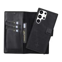 NorthLife - Samsung Galaxy S23 Ultra - Lederen Afneembare 2-in-1 bookcase hoes - Zwart - thumbnail