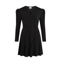 VILA overslagjurk Elbas zwart - thumbnail
