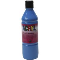 Acryl Verf, primair blauw, 500 ml/ 1 fles - thumbnail