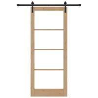 Schuifdeur ORKDAL Bruin 86 x 211 cm Hout en metaal - thumbnail