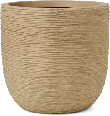 Capi nature bol rib nl bloempot 35x34 cm beige