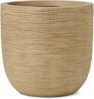 Capi nature bol rib nl bloempot 35x34 cm beige - thumbnail