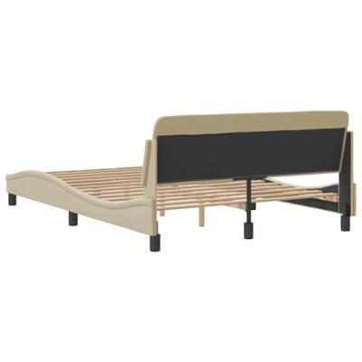 Bedframe zonder matras 120x200 cm stof crèmekleurig
