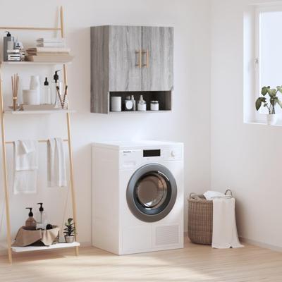 Wandkast 60x31x70 cm bewerkt hout grijs sonoma eikenkleurig Wandkast 60x31x70 cm bewerkt hout grijs sonoma eikenkleurig