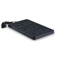 Oplaadstation voor 6 oplaadbare LED tafellampen - Docking met voeding - Zwart - thumbnail